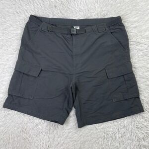 North Face Shorts Mens Extra Large Gray Nylon Belted‎ Cargo 40" Waist 9" Inseam